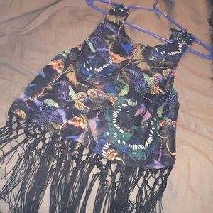 SMYM Butterfly Fringe tank Small